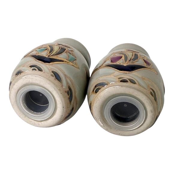 Asian Ship Sailor Salt & Pepper Shakers Nautical Cloisonne Porcelain 2" Set Vtg - Picture 4 of 7